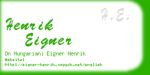 henrik eigner business card